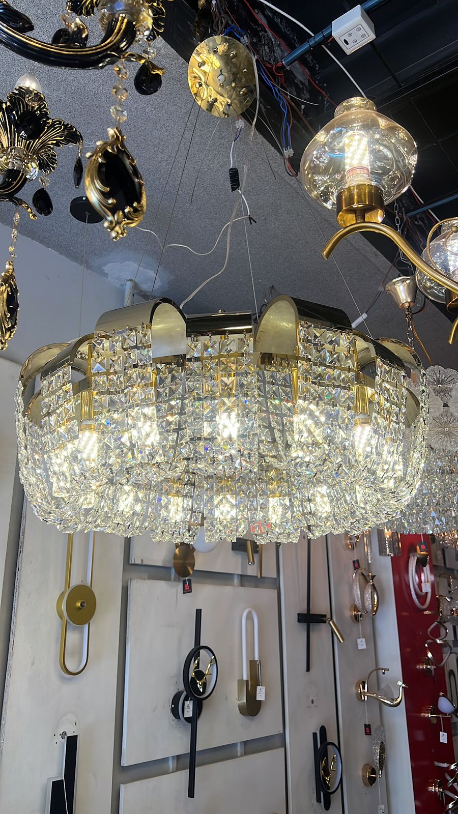 Golden Elegance Crystal Chandelier