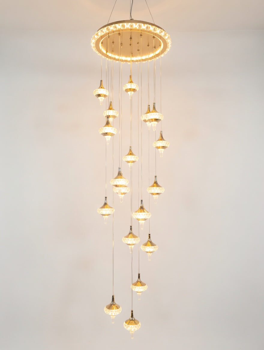 Celestial Cascade Ring Chandelier