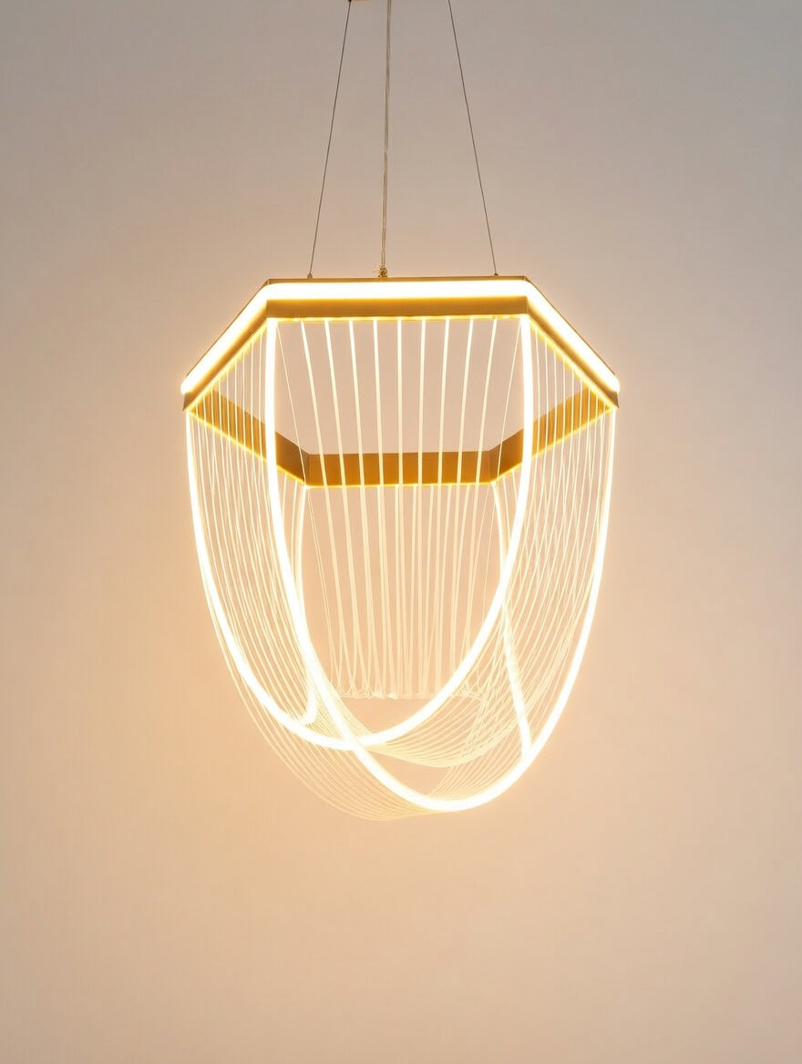 Ethereal Golden Cascade Hanging