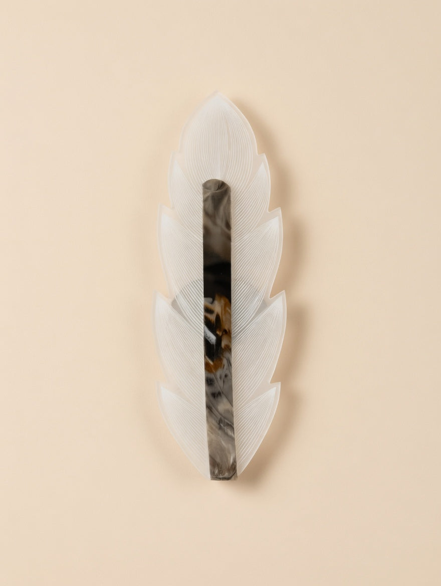 Acrylic Feather Wall Sconce