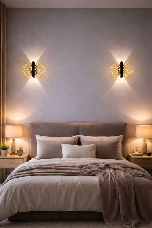 Diamond Gold Flake LED Wall Sconce