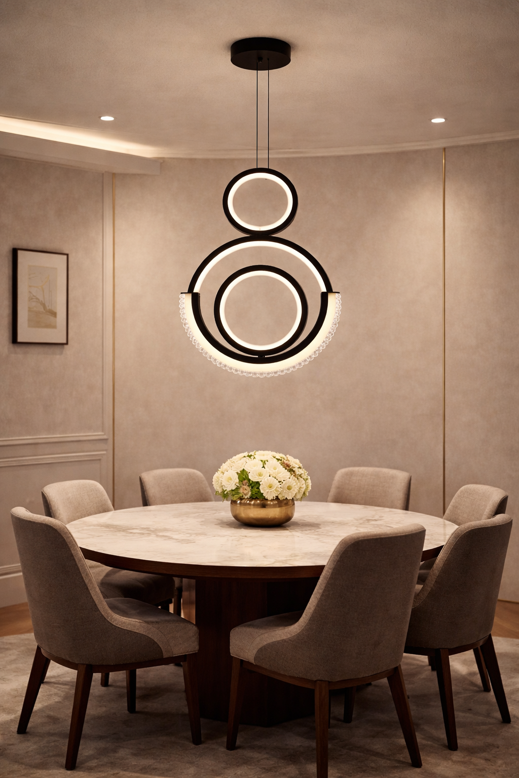 Orion Triple Halo Pendant Light