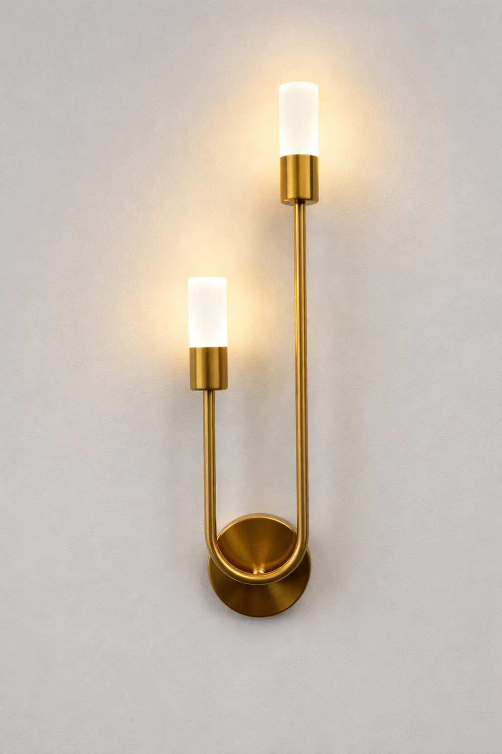 Brass U-Shaped LED Wall Sconce