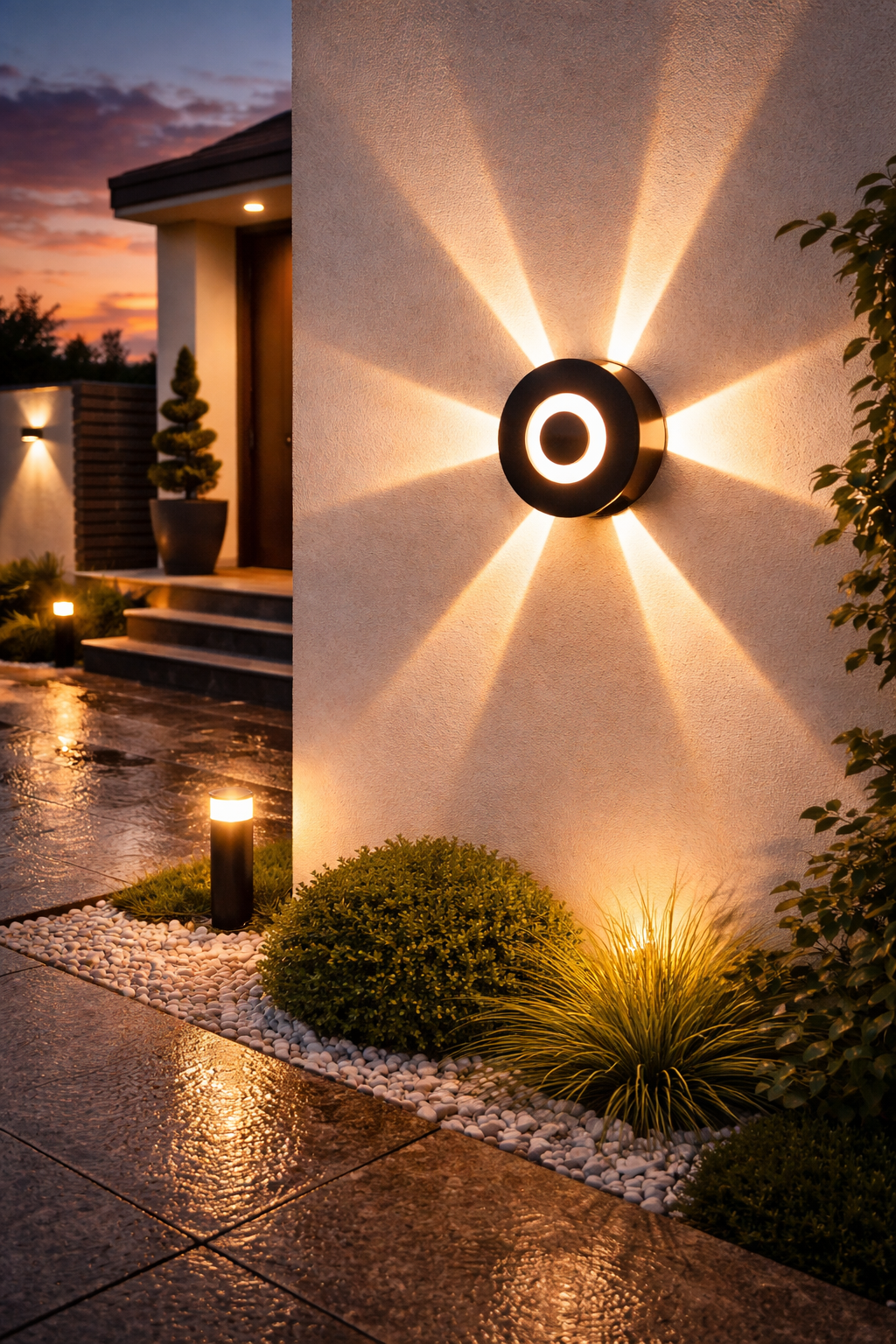 Round Multi-Beam Outdoor Light
