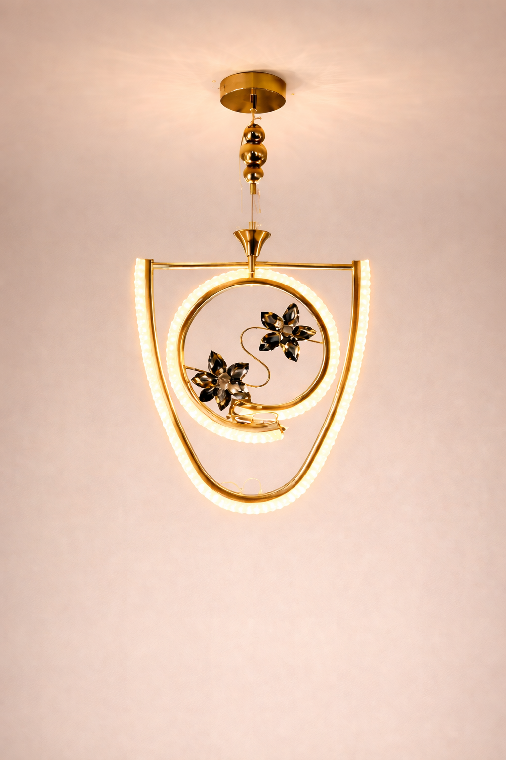 Noir Bloom Crystal Pendant Light