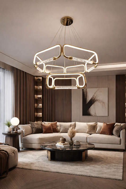 Aurora Luxe Geometric Chandelier