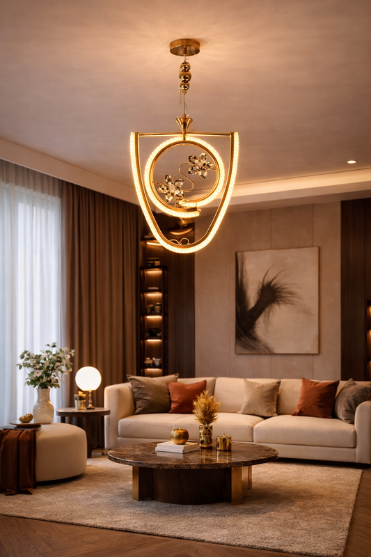 Noir Bloom Crystal Pendant Light