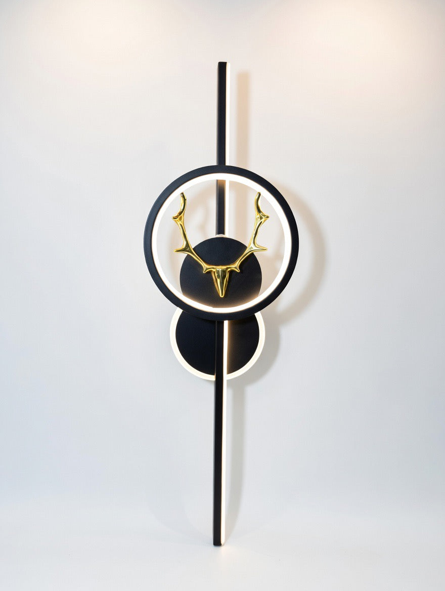 Golden Antler Wall Sconce