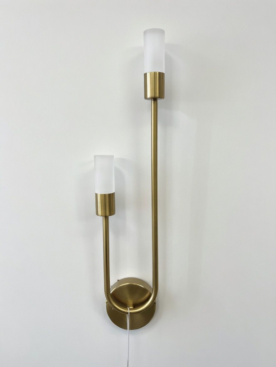 Brass U-Shaped LED Wall Sconce