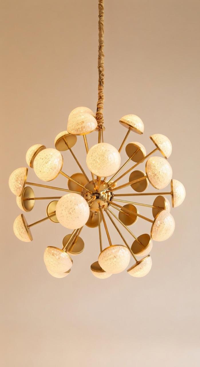 Golden Orb Chandelier
