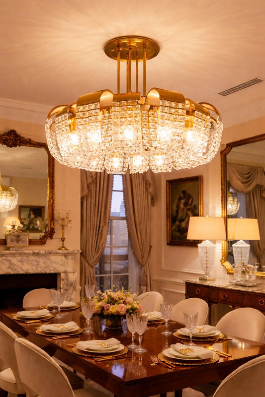 Golden Elegance Crystal Chandelier