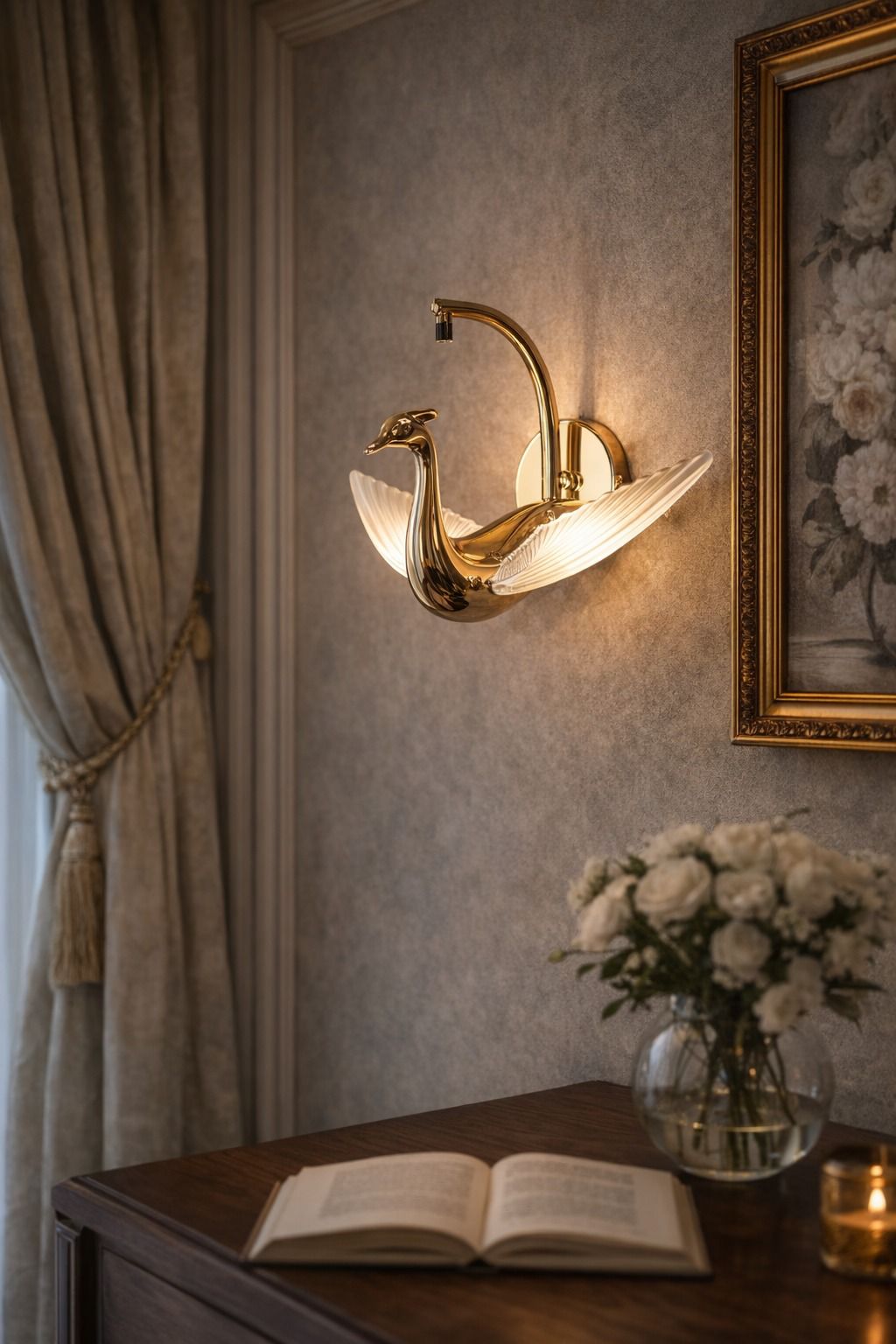 Golden Swan LED Wall Sconce Light