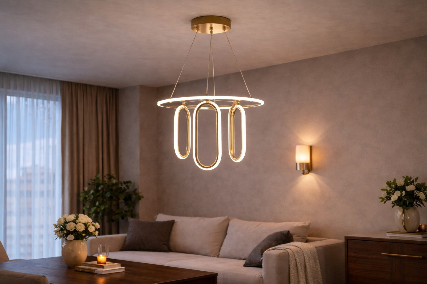Gold Ring Hanging Light
