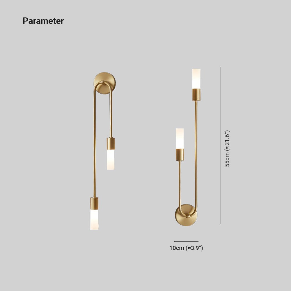 Brass U-Shaped LED Wall Sconce
