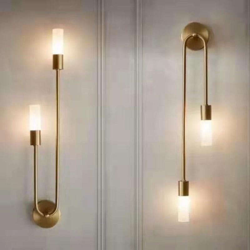 Brass U-Shaped LED Wall Sconce