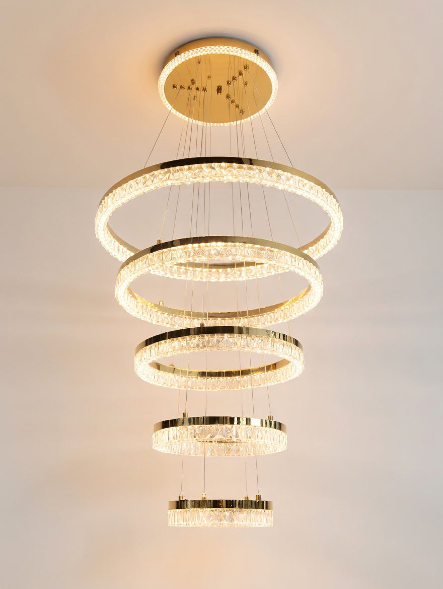 Aurora Luxe Multi-Tier Ring Chandelier