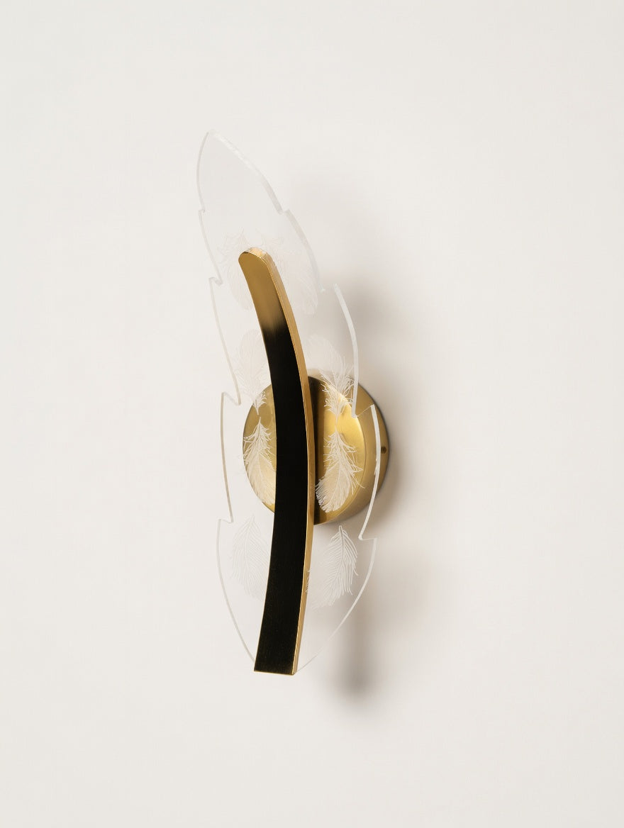 Acrylic Feather Wall Sconce