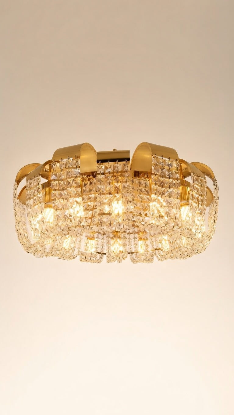 Golden Elegance Crystal Chandelier