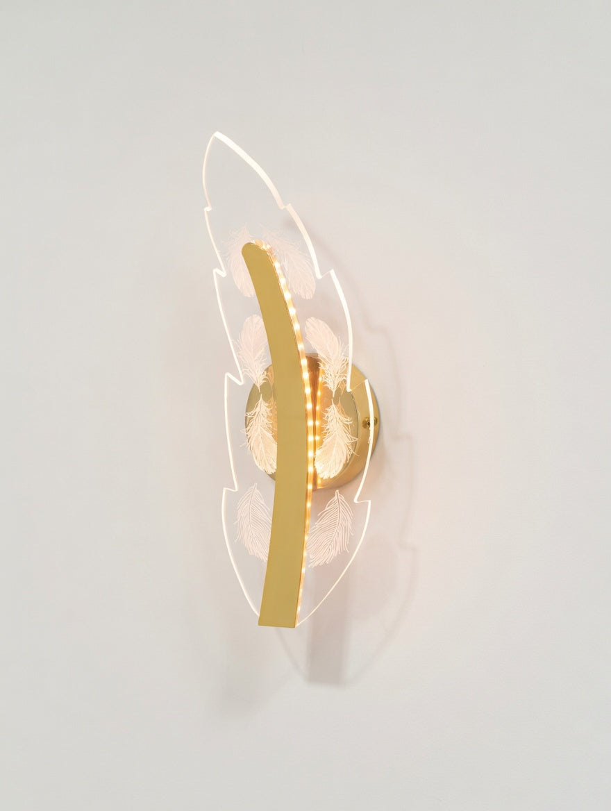 Acrylic Feather Wall Sconce