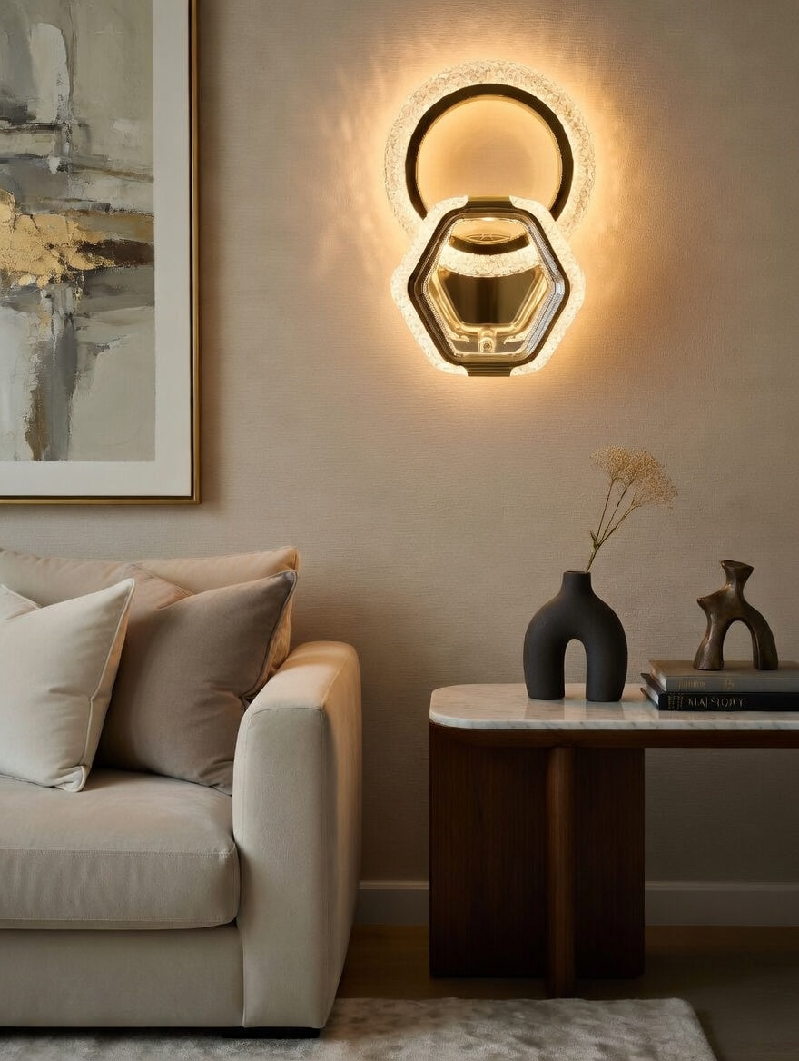 Orion Luxe Ring & Hexa Wall Light