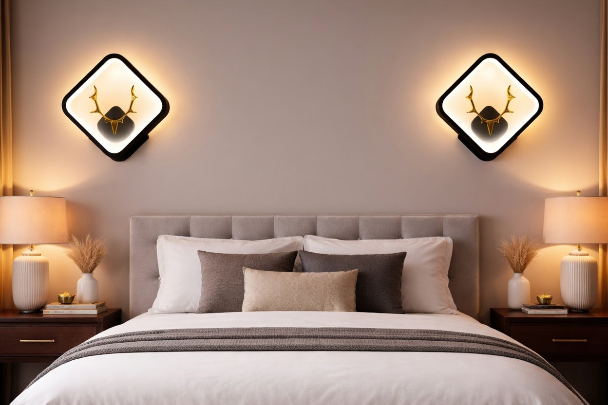 Golden Deer Antler LED Wall Sconce